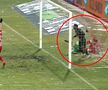 Dinamo - Gaz Metan, fault portar / FOTO: Captură @TV Telekom Sport