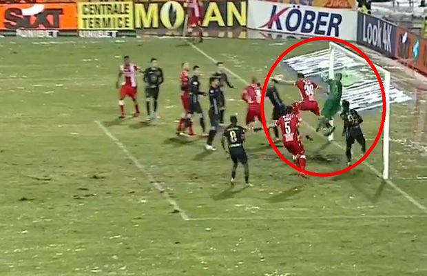 FOTO. Greșeală mare de arbitraj în Dinamo - Gaz Metan! Ion Crăciunescu: „Golul trebuia anulat!”