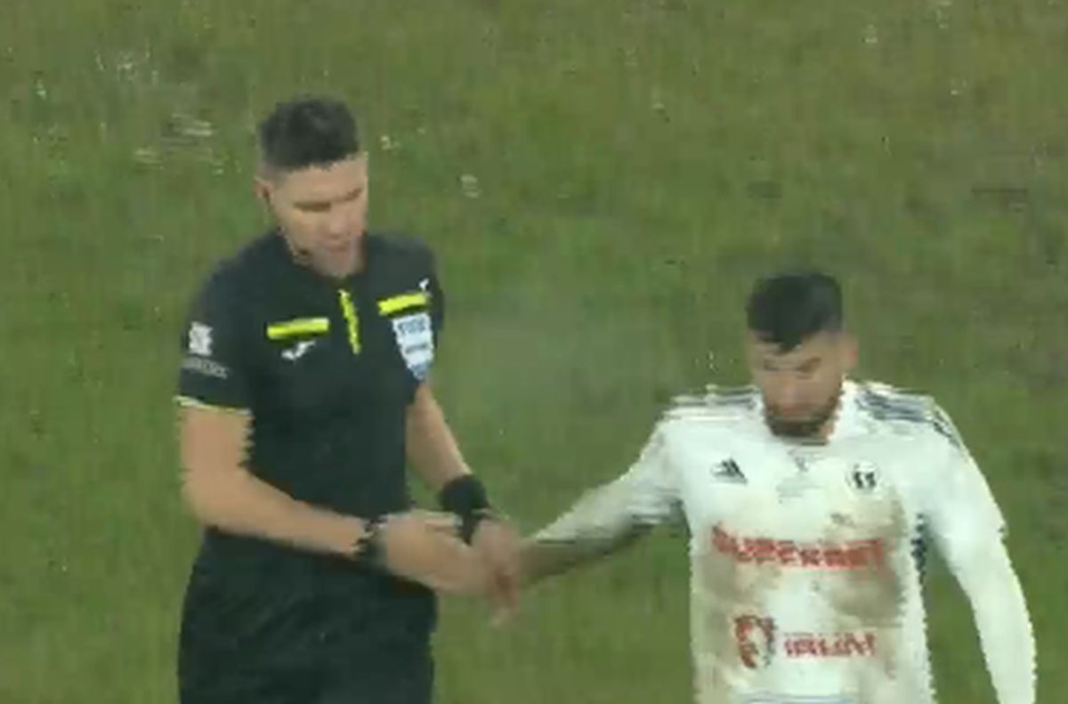 „Accidentat” de arbitru » „Centralul” l-a însângerat pe jucătorul din Superligă