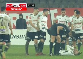 „Accidentat” de arbitru » „Centralul” l-a însângerat pe jucătorul din Superligă