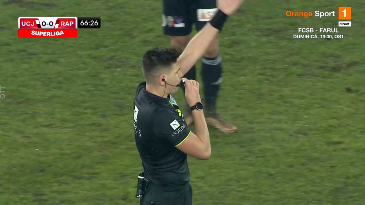 Greșeală imensă de arbitraj în U Cluj - Rapid » Verdictul specialistului: „Una dintre cele mai clare lovituri de la 11 metri. Ori sunt prieteni, ori...”