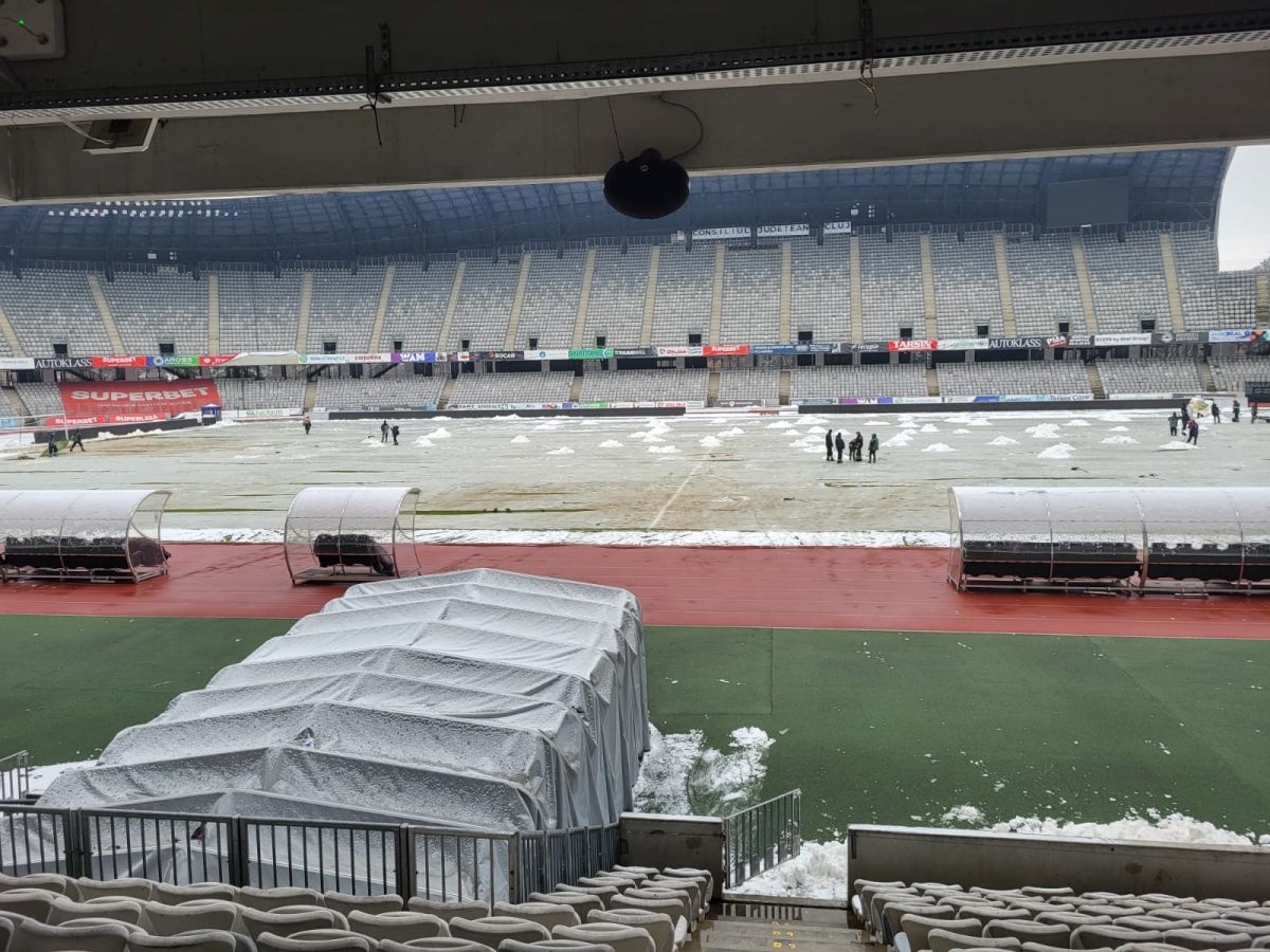 Cum arată Cluj Arena cu câteva ore înainte de U Cluj - Rapid
