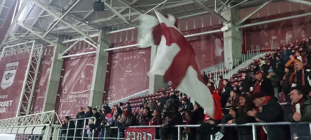 Ce s-a întâmplat pe arena din Giulești, după Dinamo - Rapid. Jucătorii au celebrat alături de fani succesul din derby