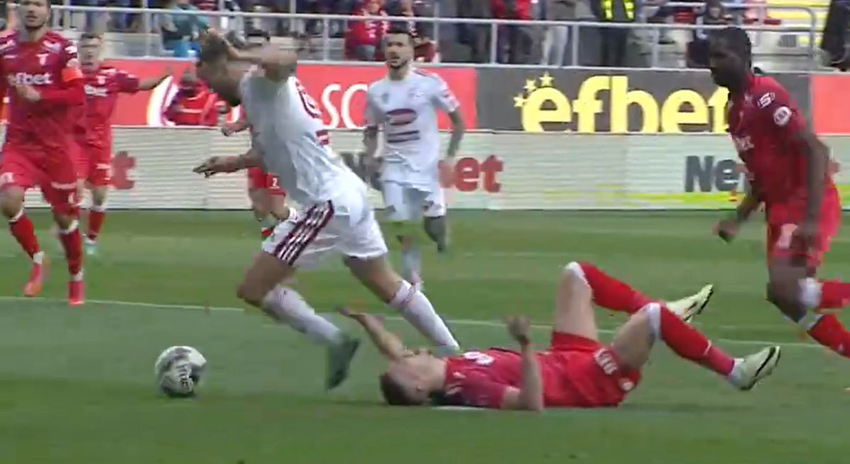 Simulare penibilă în Superliga » Doar „centralul” a văzut penalty
