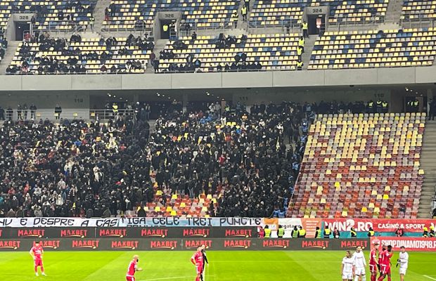 Alt protest! Măsura extremă luată de o parte a suporterilor dinamoviști, în timpul derby-ului cu Rapid