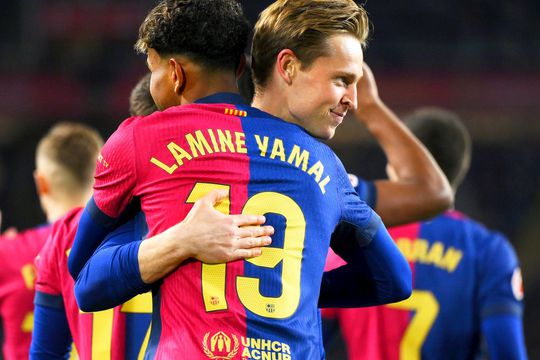 Frenkie de Jong și Lamine Yamal, foto: Guliver/gettyimages