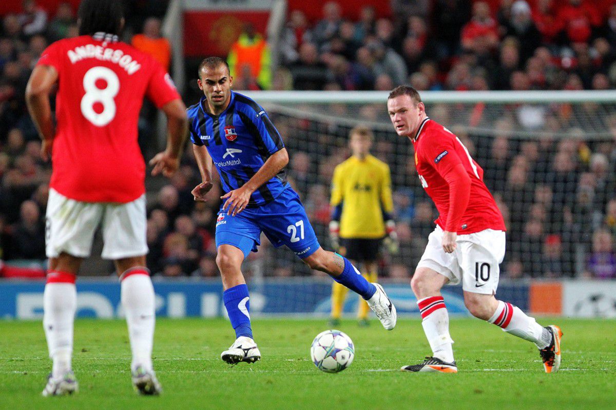 Oțelul și Marius Pena versus Manchester United în 2011