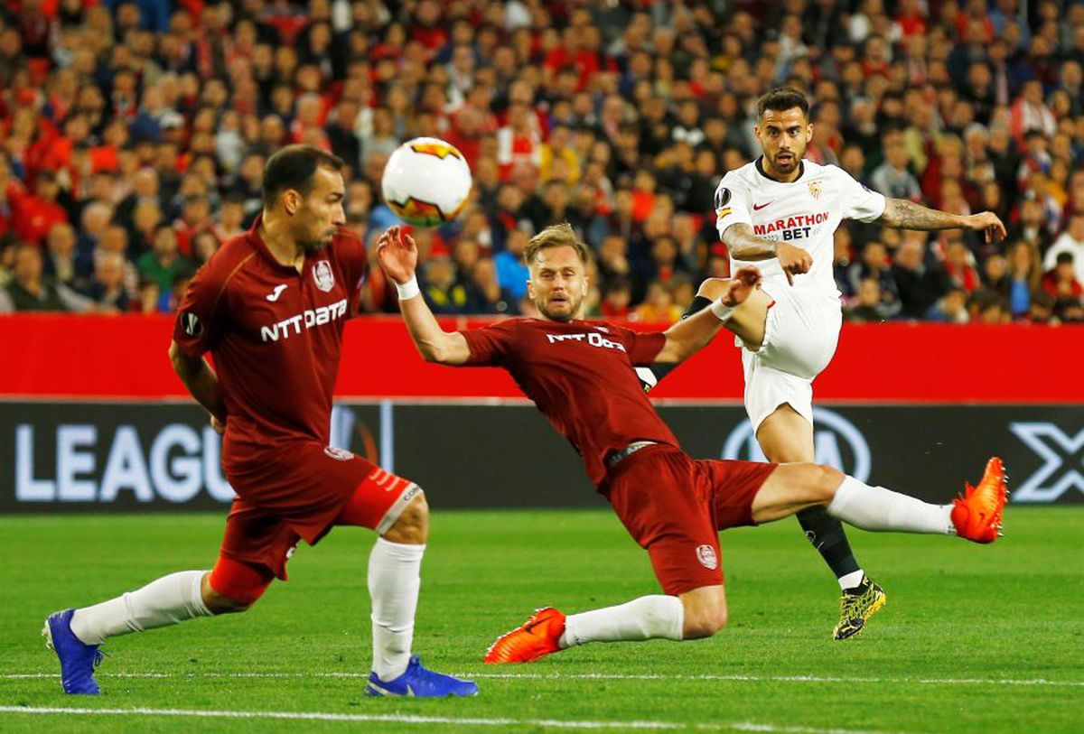 Portarul Sevillei, explicație incredibilă pentru gafa de la golul marcat de CFR Cluj: „D-asta mi-am pierdut concentrarea!”