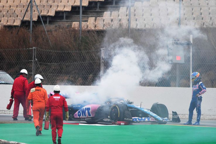 Monopostul lui Fernando Alonso a avut probleme în ziua 3 a testelor // foto: Guliver/gettyimages