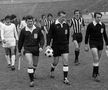 Mircea Lucescu (stânga, în spatele arbitrilor) și Paul Cazan (dreapta) într-un meci Sportul - Corvinul din 1979 (foto: arhiva GSP)