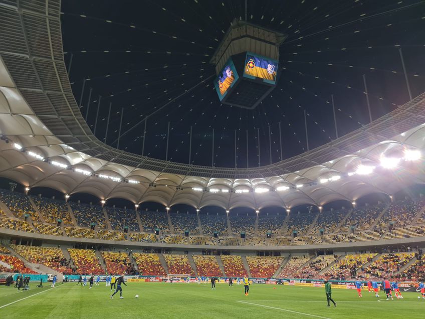 Culorile steagului Ucrainei au apărut pe tabela de marcaj a Arenei Naționalei, înaintea partidei dintre FCSB și Farul, din runda cu numărul 28 de Liga 1.