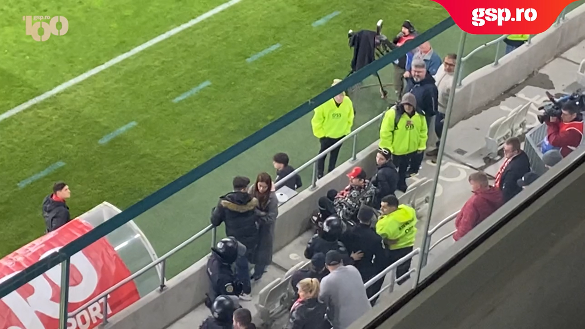Steward scos de jandarmi din stadion la meciul Dinamo - Hermannstadt