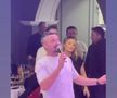 Constantin Budescu a luat microfonul și a început să cânte la aniversarea sa. Foto: Captură tiktok