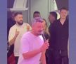Constantin Budescu a luat microfonul și a început să cânte la aniversarea sa. Foto: Captură tiktok