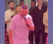 Constantin Budescu a luat microfonul și a început să cânte la aniversarea sa. Foto: Captură tiktok