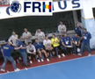 Gestul lui Bogdan Burcea / foto: captură YouTube @Federatia Romana de Handbal