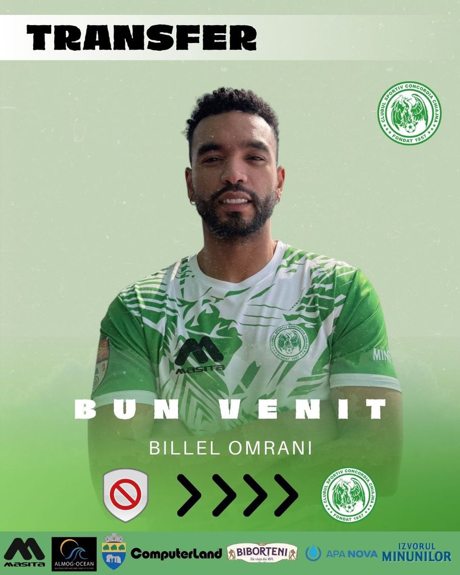 Billel Omrani, prezentat oficial la Concordia Chiajna