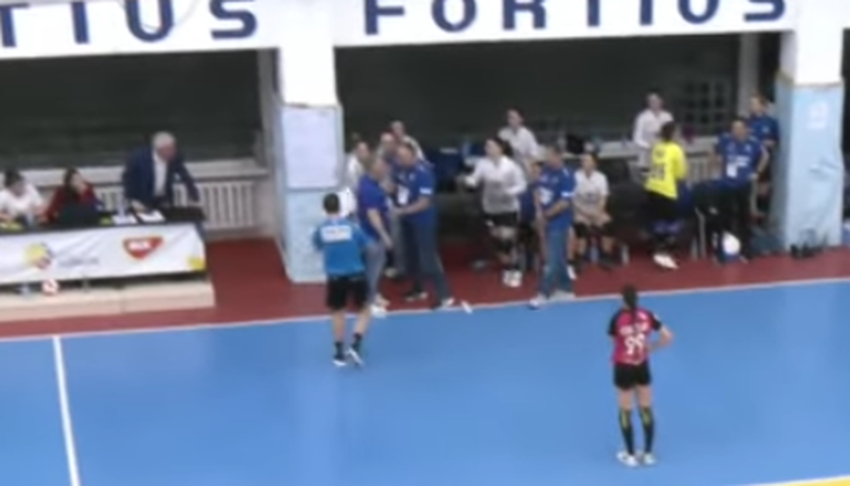 Incidente reprobabile în Liga Națională de handbal! L-a bruscat pe antrenorul adversarei