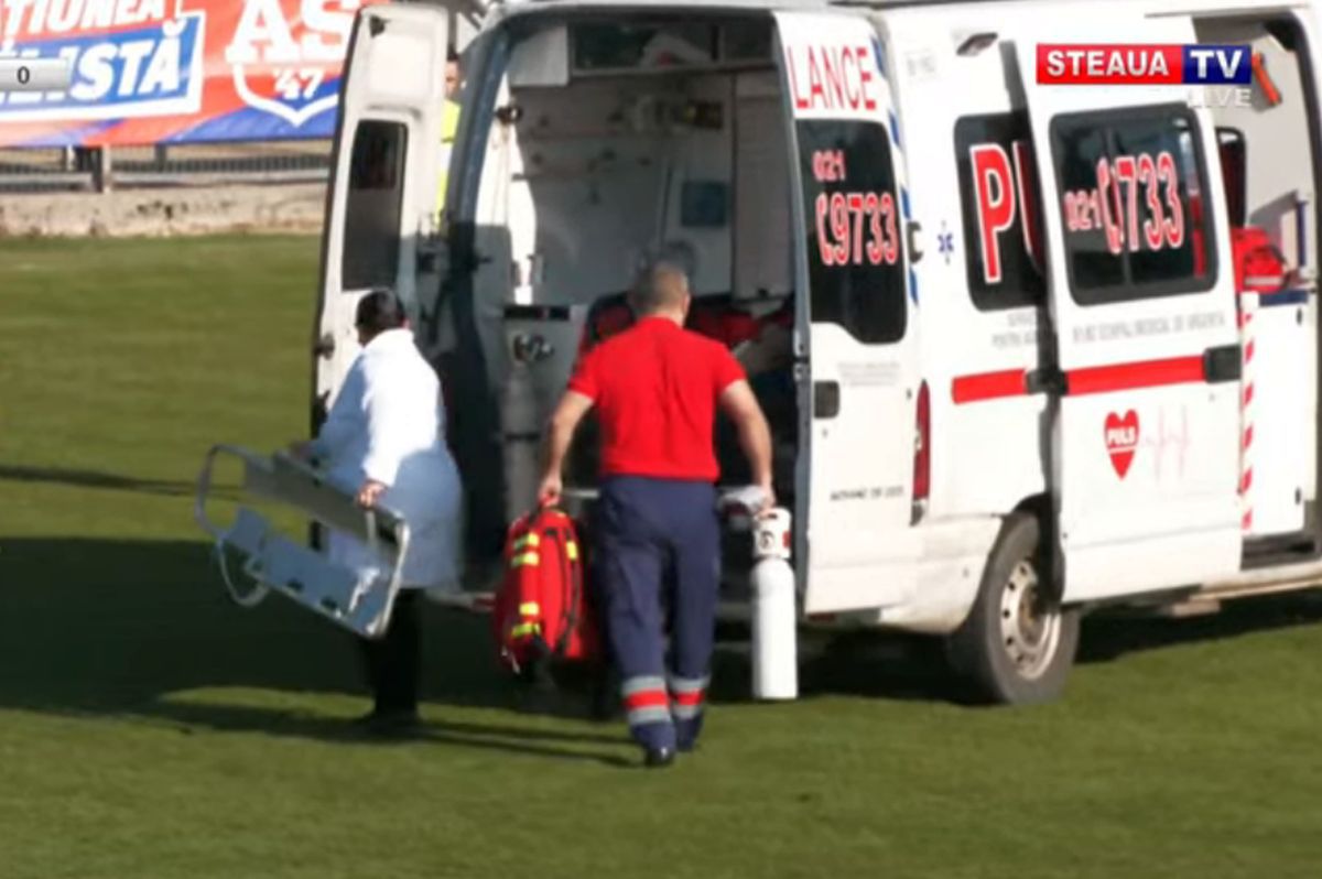 GSP a luat legătura cu jucătorul prăbușit pe teren în meciul CSA Steaua -  Dinamo 2: „Mi s-a tăiat respirația”
