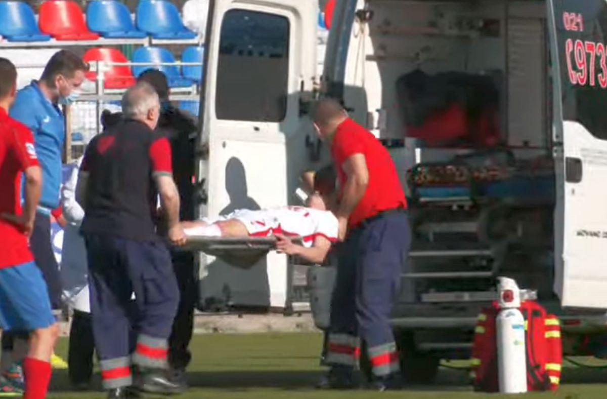 GSP a luat legătura cu jucătorul prăbușit pe teren în meciul CSA Steaua -  Dinamo 2: „Mi s-a tăiat respirația”