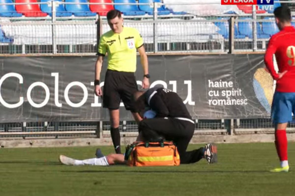 GSP a luat legătura cu jucătorul prăbușit pe teren în meciul CSA Steaua -  Dinamo 2: „Mi s-a tăiat respirația”