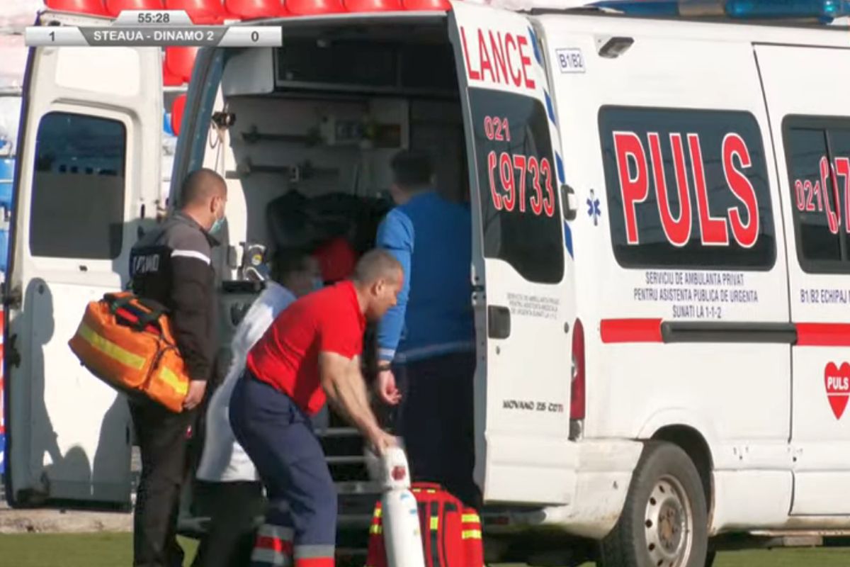 Accidentare Mitran CSA Steaua - Dinamo 2