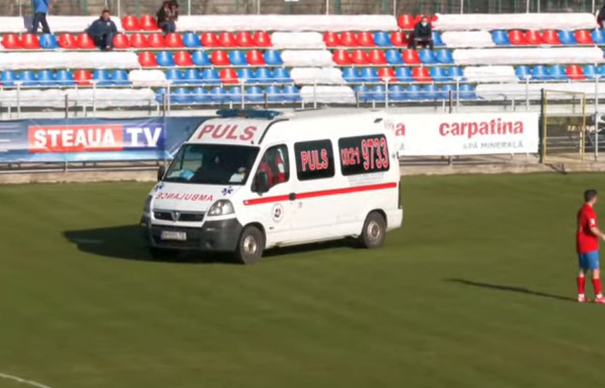 GSP a luat legătura cu jucătorul prăbușit pe teren în meciul CSA Steaua -  Dinamo 2: „Mi s-a tăiat respirația”