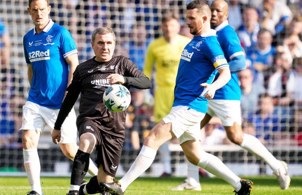 „Poți vedea de unde provine talentul lui Ianis” » Ce notă a primit Gică Hagi din partea scoțienilor, după meciul împotriva legendelor lui Rangers