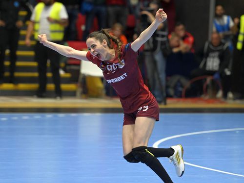 Sorina Grozav și bucuria eliberată după un gol prețios FOTO sportpictures