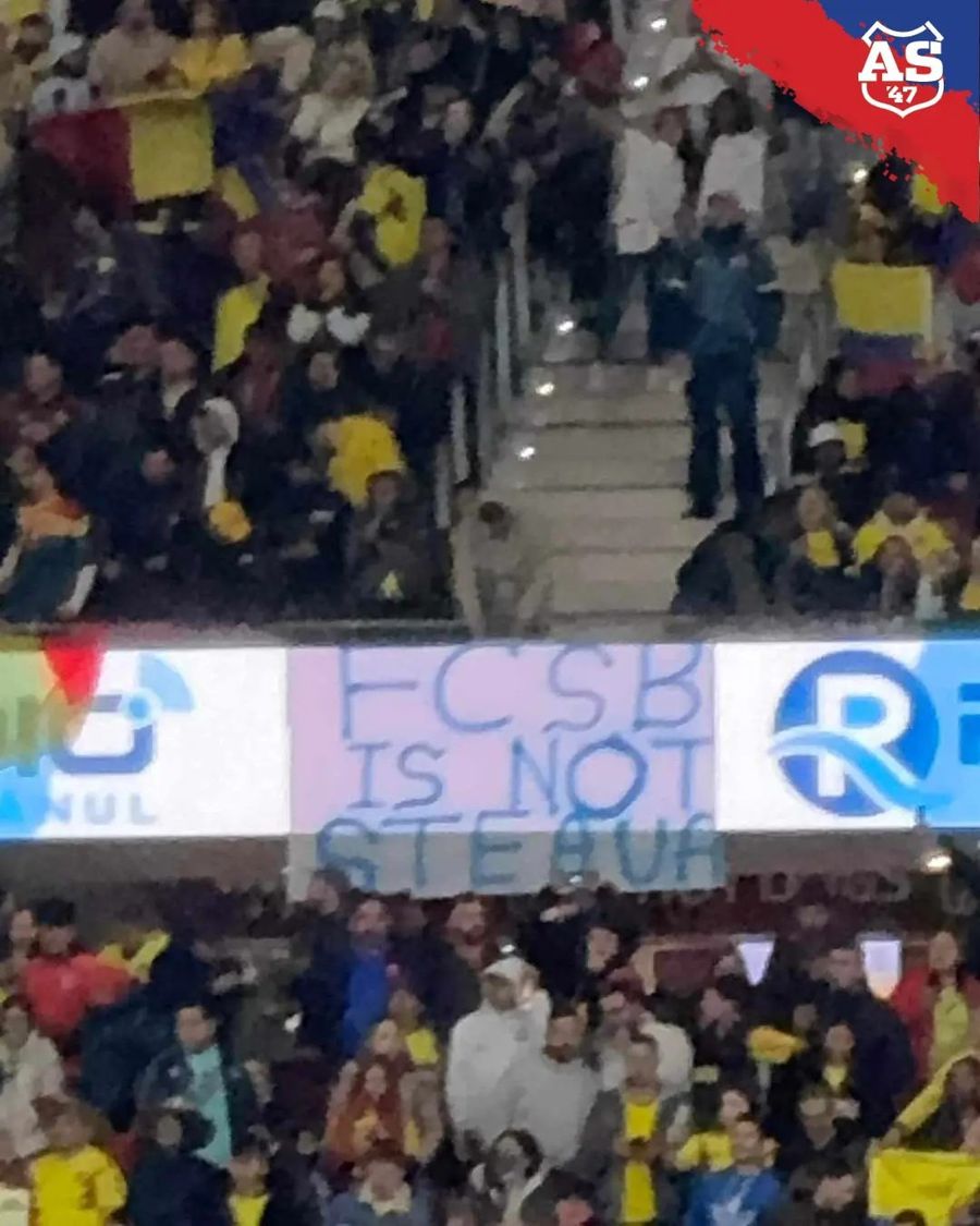 „Războiul” FCSB vs CSA Steaua a ajuns și pe Metropolitano. Banner în limba engleză!