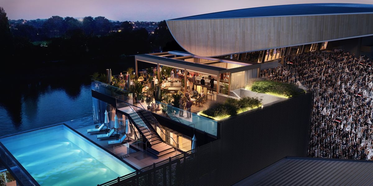 „Experiență unică în lume!” » Noul sector al stadionului inaugurat în 1896 arată fabulos: piscină, priveliște către râu și restaurante de lux