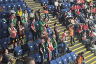 La pauza meciului cu Magdeburg, un veteran a coborât din galeria lui Dinamo și a mers în mijlocul fanilor nemți » Ce a urmat