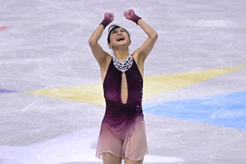 Kaori Sakamoto la finalul programului liber FOTO Imago Images