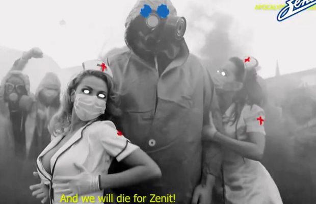 Ultrașii lui Zenit șochează din nou » Huliganii ruși sfidează pandemia de COVID-19 într-un videoclip interzis minorilor