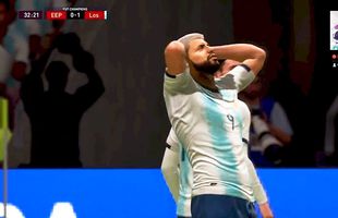 VIDEO VIRAL Sergio Aguero a fost surprins perfect de FIFA 20 în momentul în care ratează