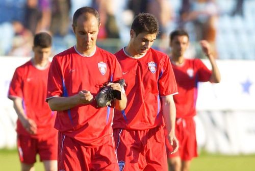 Vivi Răchită, alături de Alexandru Pițurcă, pe vremea când evolua pentru Steaua, foto: Arhiva GSP