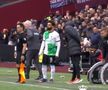 Scene șocante în West Ham - Liverpool » Salah a sărit la Klopp, pe marginea terenului! A fost nevoie de intervenția colegilor