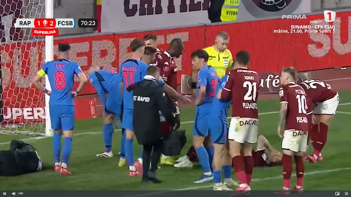 Radu Petrescu i-a refuzat Rapidului un penalty, după ce Christensen a fost tamponat de Târnovanu: „Decizie eronată”