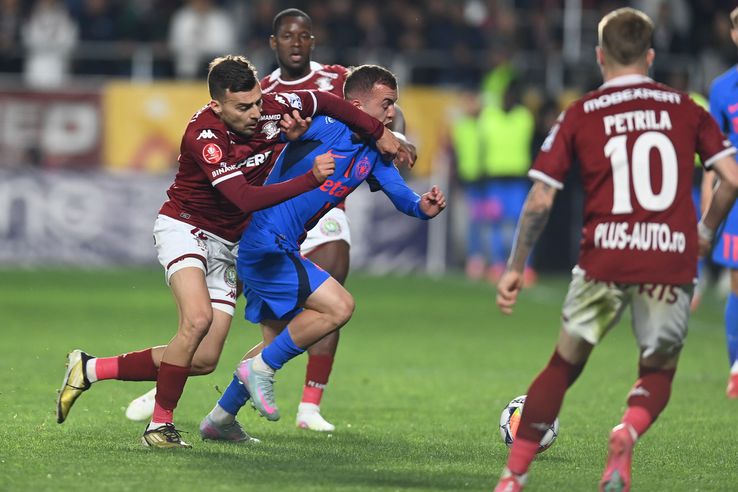 FCSB a învins duminică seara, în deplasare, scor 2-1, formaţia Rapid Bucureşti, în etapa a şasea din play-off-ul Superligii. Au marcat: Christensen 48 / Cisotti 6, Bîrligea 42. FOTO: Eduard Vînătoru (GSP.RO)