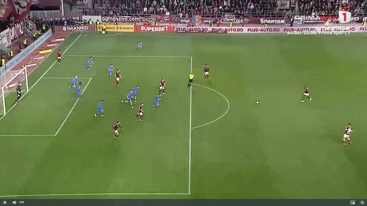 Radu Petrescu i-a refuzat Rapidului un penalty, după ce Christensen a fost tamponat de Târnovanu: „Decizie eronată”