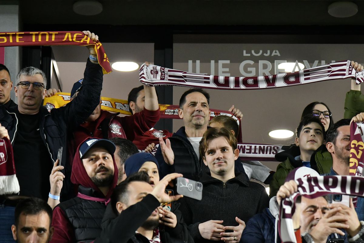 Tribună oficială înțesată de VIP-uri la Rapid - FCSB » Șucu și Angelescu au venit alături de soții