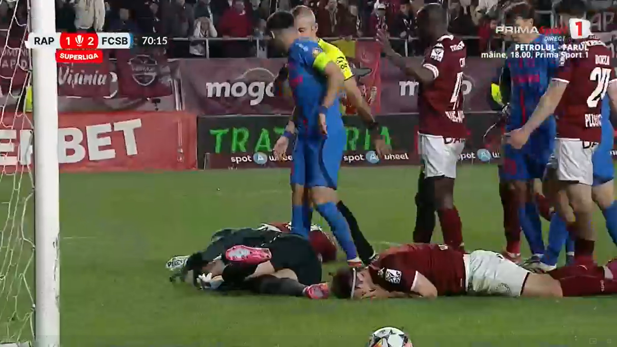 Radu Petrescu i-a refuzat Rapidului un penalty, după ce Christensen a fost tamponat de Târnovanu: „Decizie eronată”