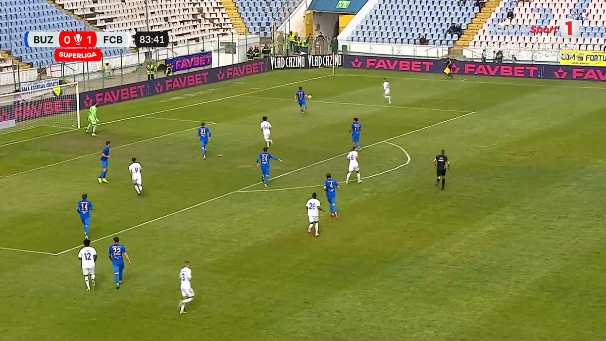 Golul marcat de Mouaddib în Gloria Buzău - FC Botoșani