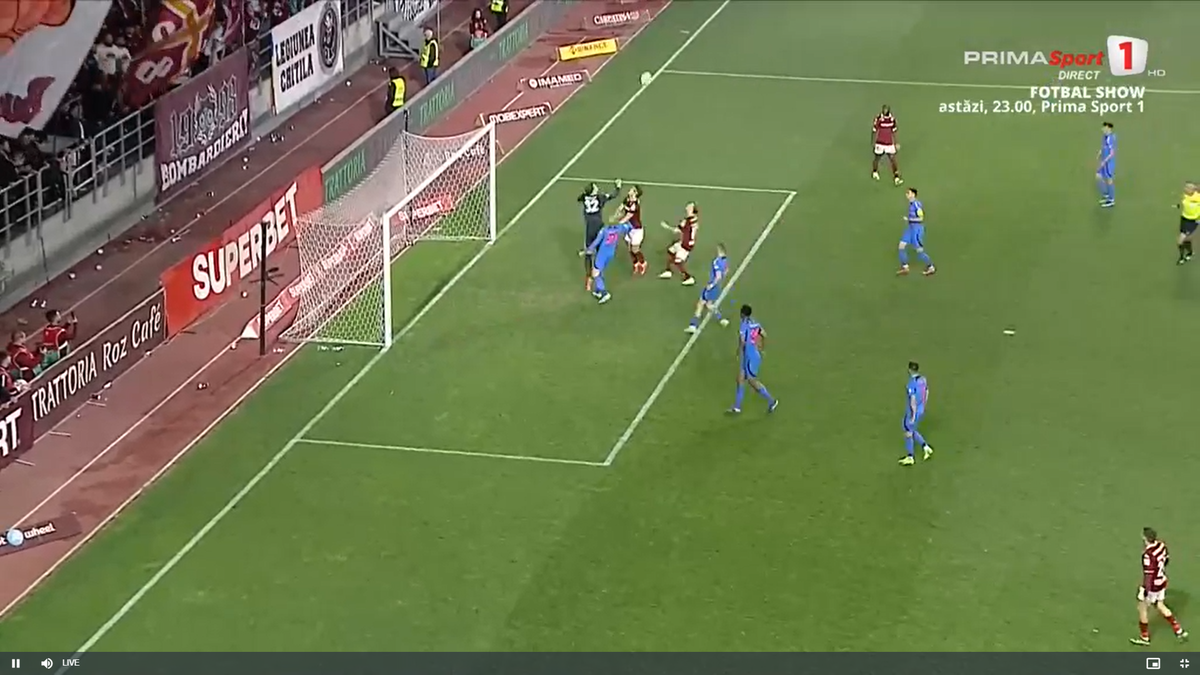 Radu Petrescu i-a refuzat Rapidului un penalty, după ce Christensen a fost tamponat de Târnovanu: „Decizie eronată”