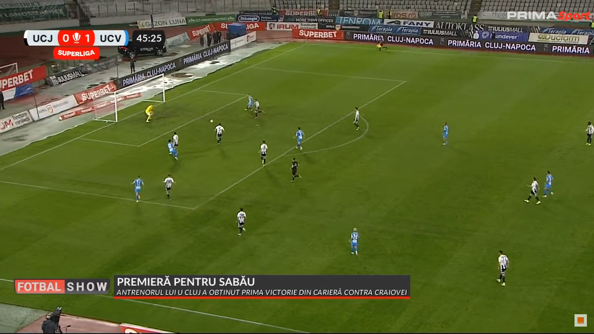 Ratarea lui Alisson Safira din U Cluj - Craiova