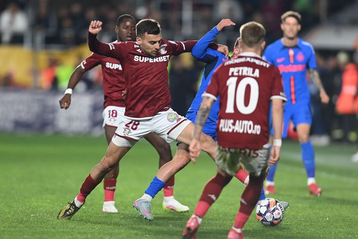 FCSB a învins duminică seara, în deplasare, scor 2-1, formaţia Rapid Bucureşti, în etapa a şasea din play-off-ul Superligii. Au marcat: Christensen 48 / Cisotti 6, Bîrligea 42. FOTO: Eduard Vînătoru (GSP.RO)