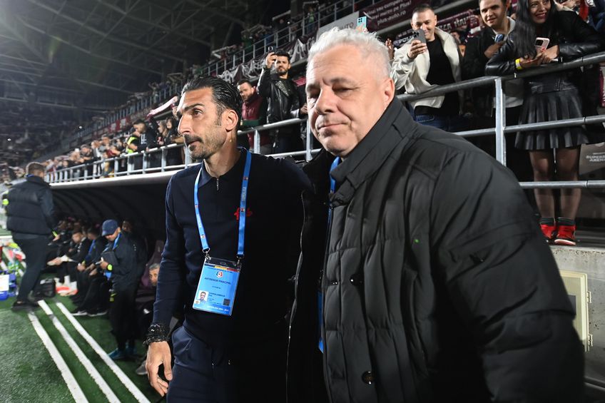 Elias Charalambous și Marius Șumudică/ foto: Eduard Vînătoru