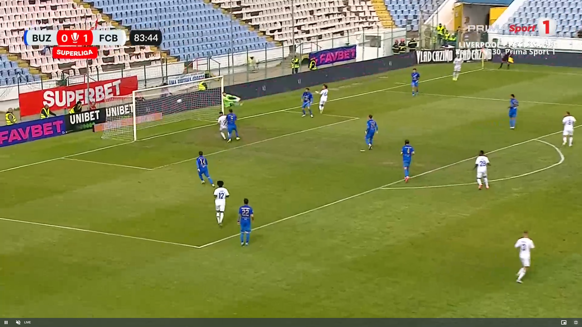 Golul marcat de Mouaddib în Gloria Buzău - FC Botoșani