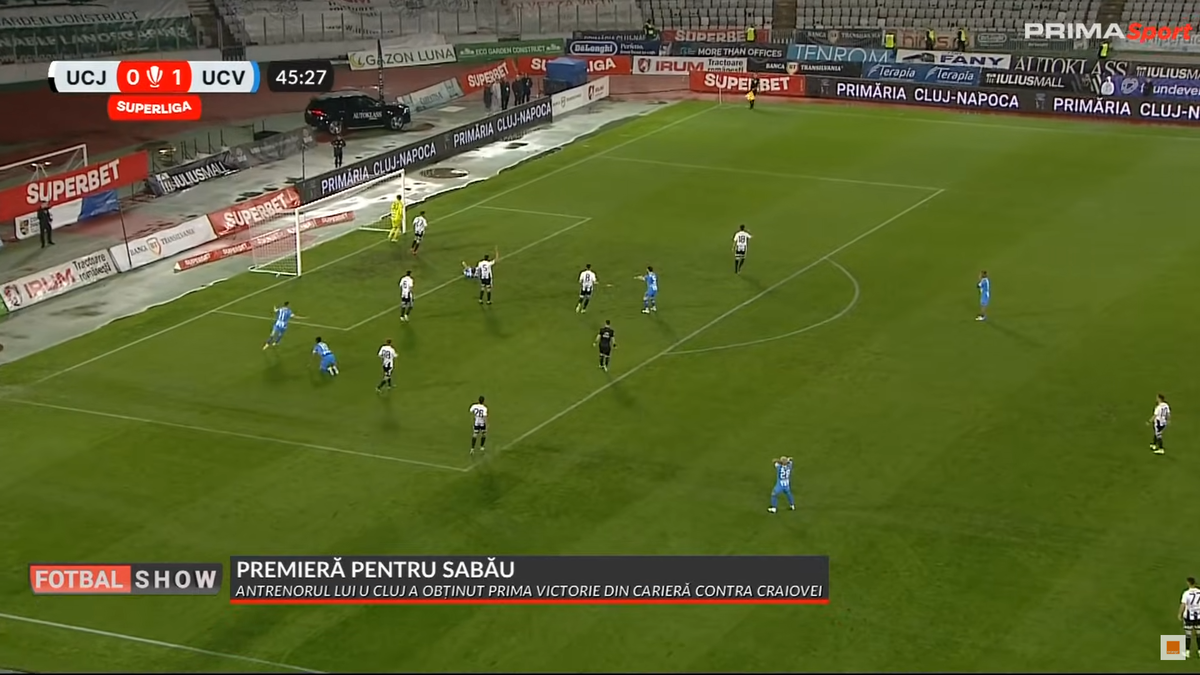 Ratarea lui Alisson Safira din U Cluj - Craiova