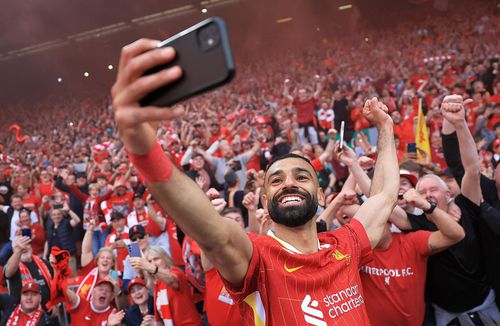 Felul în care Mohamed Salah a sărbătorit golul din Liverpool - Tottenham 5-1 // foto: Guliver/gettyimages